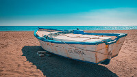 Boat on seashore