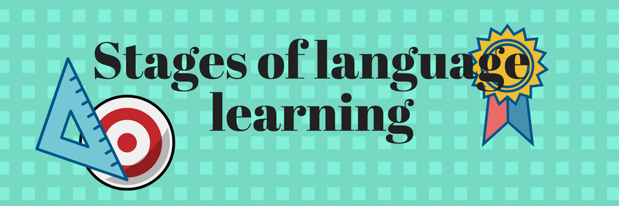 Stages of language learning banner
